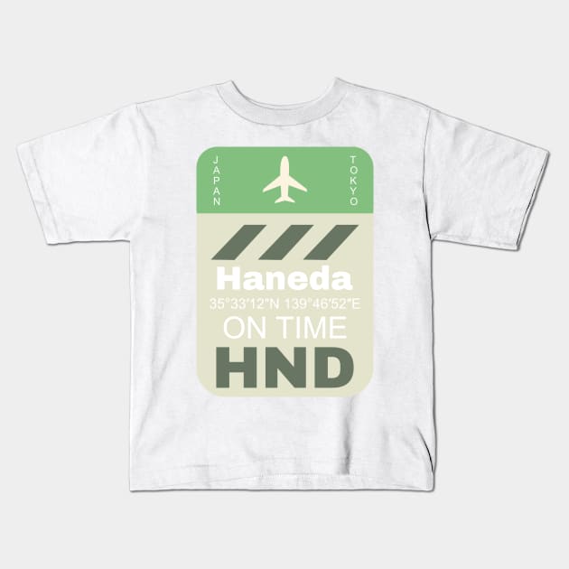 Airport HND Haneda Japan Kids T-Shirt by Woohoo